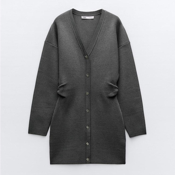 Zara Ruched Waist Knit Dress - Picture 13 of 15